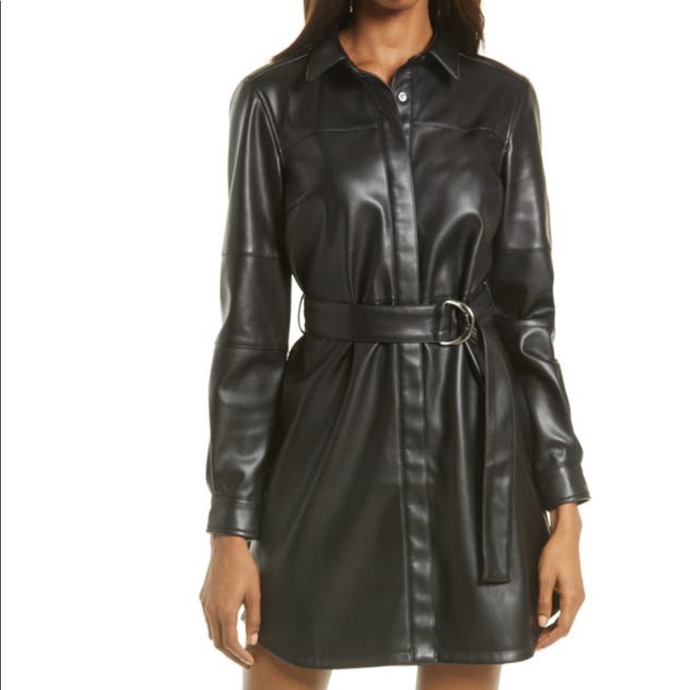 French Connection Leather Dress